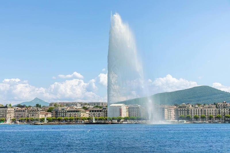 Geneva lake and financial centre