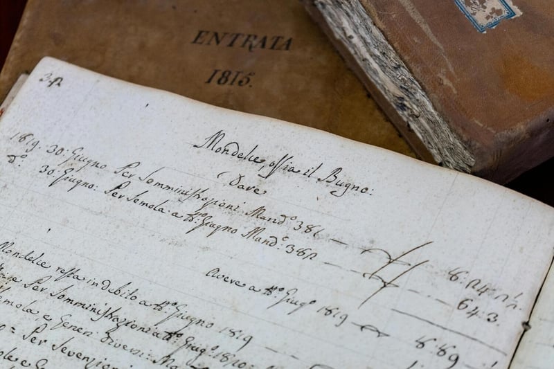 Old accounting ledgers in archive — bookkeeping restoration for Swiss companies